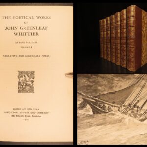 1904 – Works of John Greenleaf Whittier | 7 Volume Set, American Poems & Prose