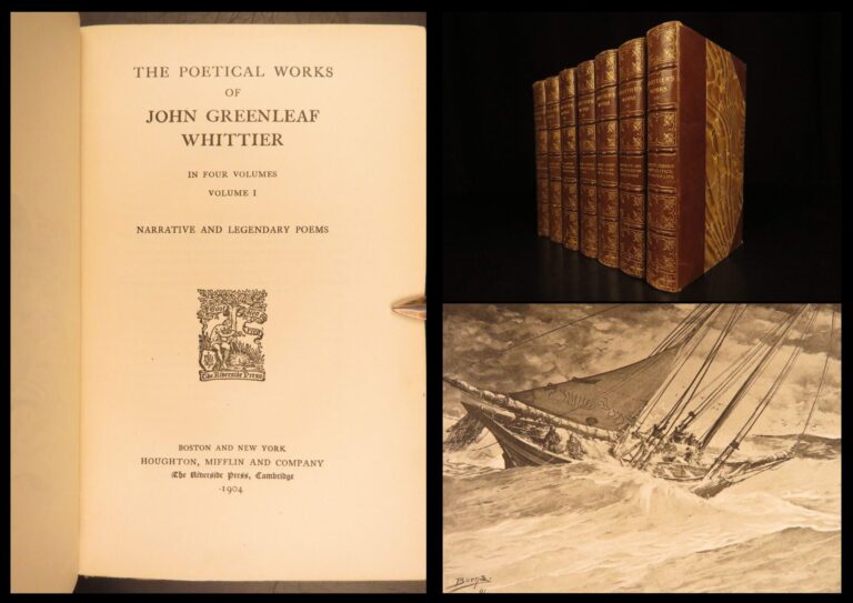 Image of 1904 – Works of John Greenleaf Whittier | 7 Volume Set, American Poems & Prose