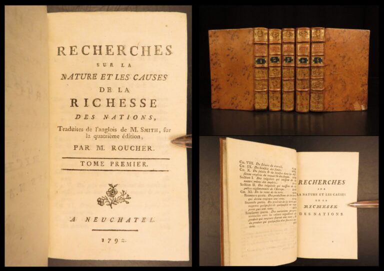 Image of 1792 – Wealth of Nations – Adam Smith | French Revolution Edition – 5 volumes
