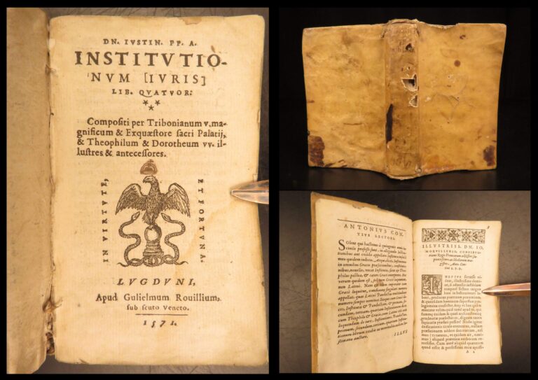 Image of 1571 – Institutes of Justinian | Ancient Roman Law | Antonius Contius Commentary