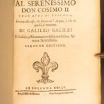 1655 – Works of Galileo | Physics – Floating Bodies, Riposta, Hydrostatics