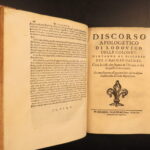 1655 – Works of Galileo | Physics – Floating Bodies, Riposta, Hydrostatics