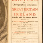 1722 – William Camden’s Britannia | Illustrated England & Ancient Coins – 2v