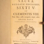 1751 – Vulgate Holy Bible | Biblia Sacra – Clement VIII, Sixtus V – Avignon