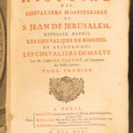 1726 – Knights Hospitallers – Vertot | First Edition – Crusades, Knights Templar – Maps