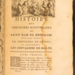 1726 – Knights Hospitallers – Vertot | First Edition – Crusades, Knights Templar – Maps