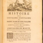 1726 – Knights Hospitallers – Vertot | First Edition – Crusades, Knights Templar – Maps