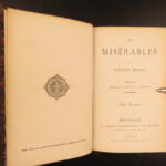1862 – Les Misérables – Victor Hugo | First Edition, Bruxelles Lacroix Printing