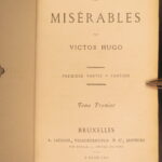 1862 – Les Misérables – Victor Hugo | First Edition, Bruxelles Lacroix Printing