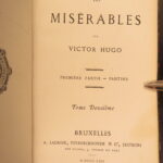 1862 – Les Misérables – Victor Hugo | First Edition, Bruxelles Lacroix Printing