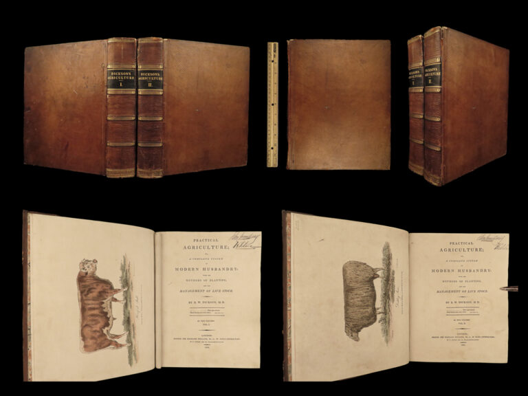 Image of 1805 1ed Agriculture FARMING Illustrated Husbandry Cows Cattle Sheep Horses 2v