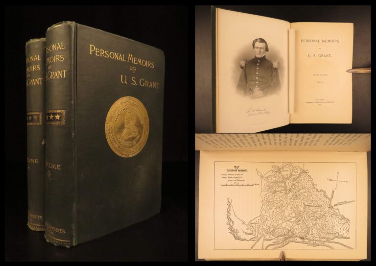 Image of 1885 1st ed Civil War Memoirs of General Ulysses Grant MAPS 2v Set