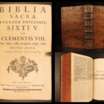 1751 – Vulgate Holy Bible | Biblia Sacra – Clement VIII, Sixtus V – Avignon