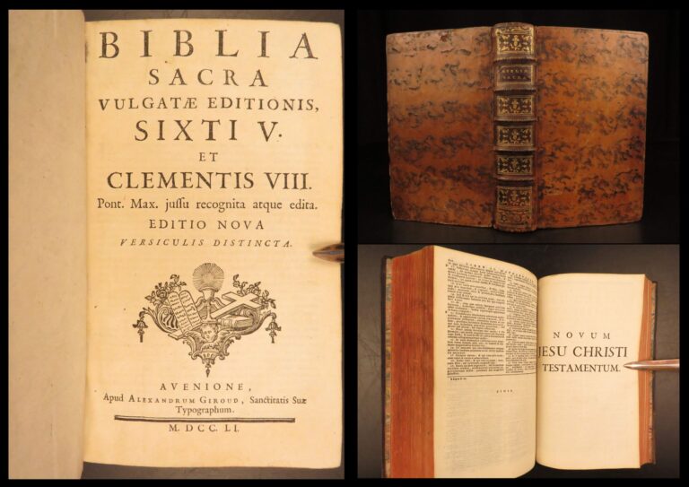 Image of 1751 – Vulgate Holy Bible | Biblia Sacra – Clement VIII, Sixtus V – Avignon