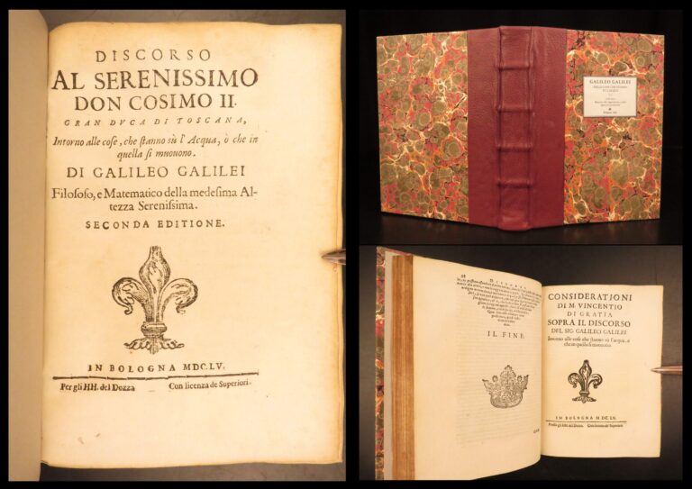 Image of 1655 – Works of Galileo | Physics – Floating Bodies, Riposta, Hydrostatics