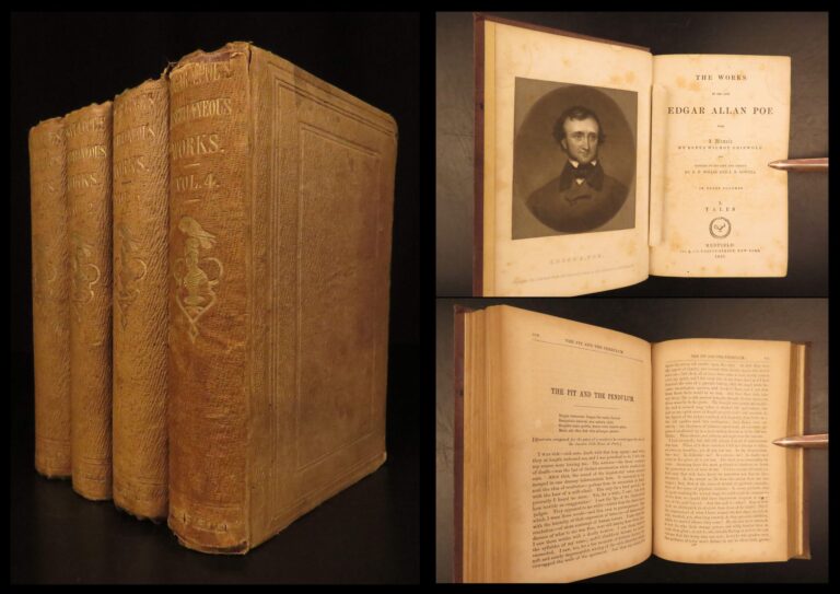 Image of 1855 – Works of Edgar Allan Poe | Early 4v Printing – Famous American Literature
