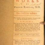 1737 – Works of Francis Rabelais | Illustrated 5v Set – Gargantua and Pantagruel