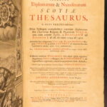 1739 – Famous Scottish Thesaurus | Enormous First Edition, Illustrated Coins & Charters