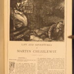 1880 – Works of Charles Dickens | Illustrated Set, Beautiful Gilt Binding, 5v