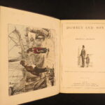 1880 – Works of Charles Dickens | Illustrated Set, Beautiful Gilt Binding, 5v