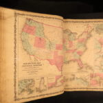 1862 – Johnson’s New Family Atlas | Enormous Hand-Colored Maps | World Maps