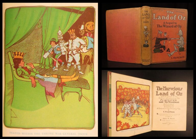 Image of 1904 Wizard of Oz 1ed Marvelous Land of Oz Sequel to L. Frank Baum Illustrated