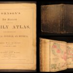 1862 – Johnson’s New Family Atlas | Enormous Hand-Colored Maps | World Maps