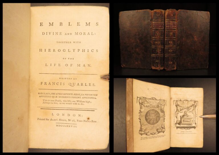 Image of 1778 – Emblems, Divine & Moral – Quarles | Illustrated Devotional Poetry, Hieroglyphicks