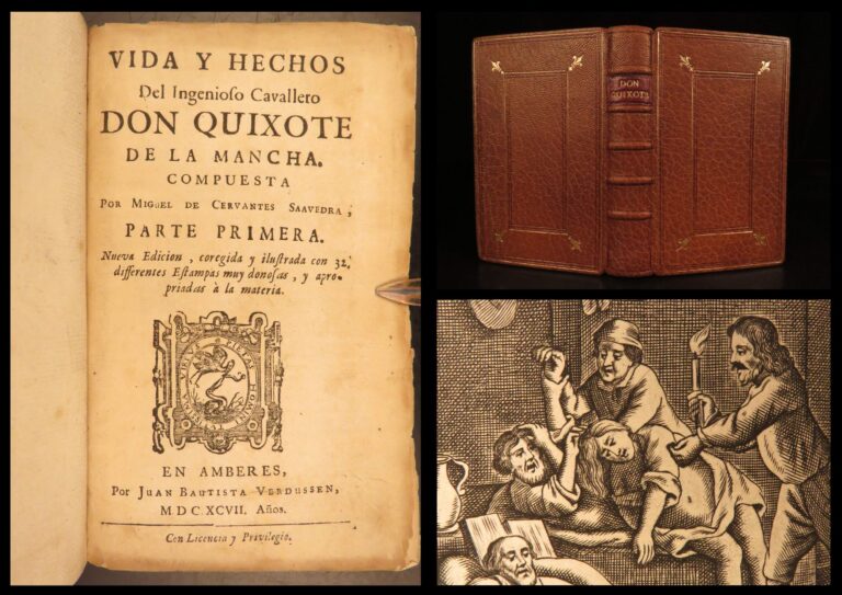 Image of 1697 – Don Quixote – Cervantes | Early Spanish Edition – Antwerp, Illustrated