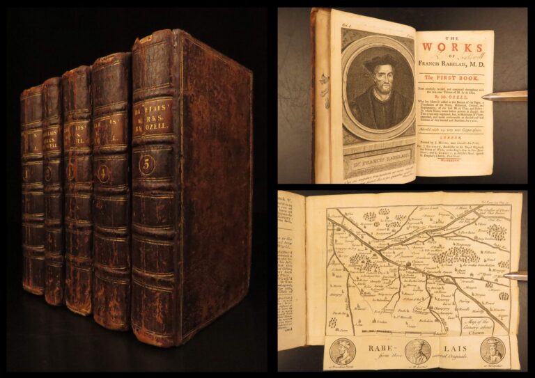 Image of 1737 – Works of Francis Rabelais | Illustrated 5v Set – Gargantua and Pantagruel