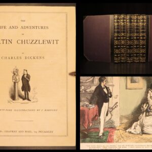 1880 – Works of Charles Dickens | Illustrated Set, Beautiful Gilt Binding, 5v