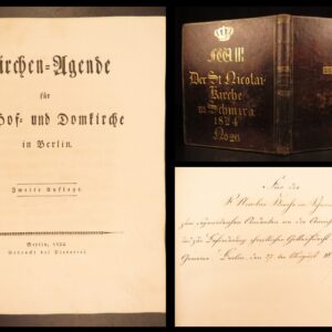 1822 – Church of Berlin Agenda | King Frederick William III Signed & Dedicated
