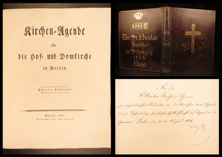 Image of 1822 – Church of Berlin Agenda | King Frederick William III Signed & Dedicated