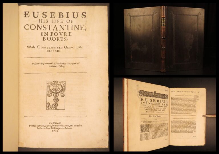 Image of 1637 – Life of Constantine – Eusebius | First English Edition – Beautiful Binding