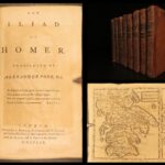 1759 – Iliad & Odyssey – Homer | Famous Alexander Pope English – 8v Set
