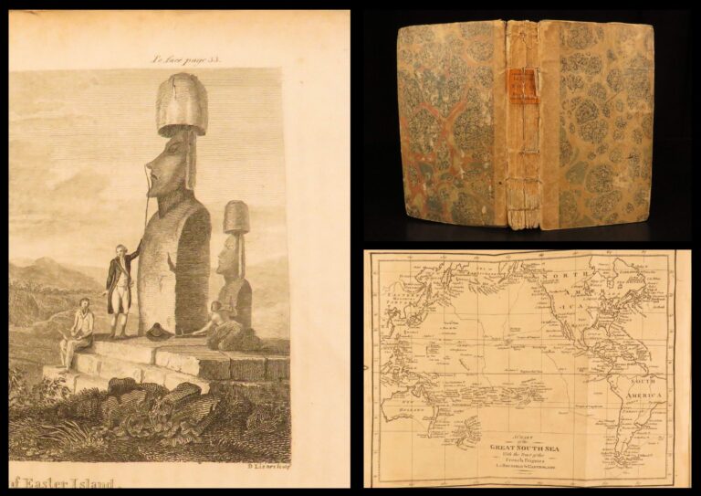 Image of 1798 – Voyage Round the World – La Perouse | Folding Map + Vancouver Voyages