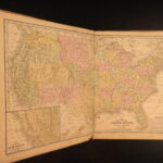 1854 Mitchell School ATLAS 32 MAPS America TEXAS Wild West Confederate South
