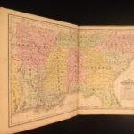 1854 Mitchell School ATLAS 32 MAPS America TEXAS Wild West Confederate South