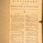 1760 – Samuel Johnson English Dictionary | Early 2nd Edition, Knapton