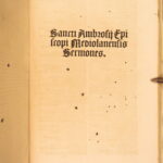 1516 – Works of Ambrose, Bishop of Milan | Post-Incunable, Koberger Printed