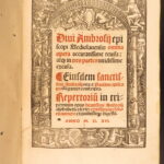 1516 – Works of Ambrose, Bishop of Milan | Post-Incunable, Koberger Printed