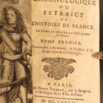 1677 – History of France – Mezeray | Portraits of Kings of France, 6v Set