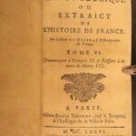 1677 – History of France – Mezeray | Portraits of Kings of France, 6v Set