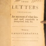 1687 – Letters on Switzerland & Italy – Burnet | Travel Letters to Robert Boyle