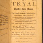 1693 – Trial of Lord Mohun | Murder of William Mountford – England Restoration