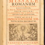 1724 – Missale Romanum – Catholic Church | Full Leather Folio, Music Chant