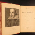 1866 – Works of William Shakespeare | 9v Set | Beautiful Red Leather