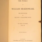 1866 – Works of William Shakespeare | 9v Set | Beautiful Red Leather