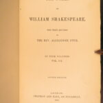 1866 – Works of William Shakespeare | 9v Set | Beautiful Red Leather
