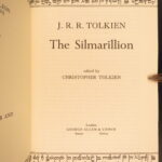 1977 JRR Tolkien 1ed Silmarillion Lord of the Rings Middle Earth + MAP & DJ